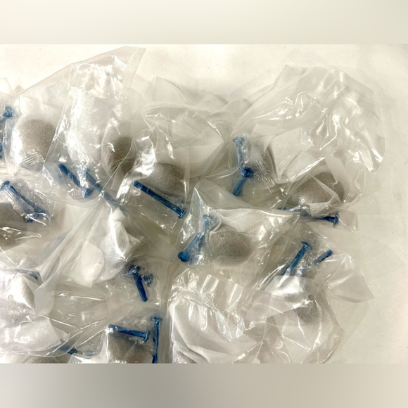 Set of 19 Brushed Nickel Drawer Pulls - Approx. 1in - 1.15in Diameter, 2 screws - Picture 5 of 8